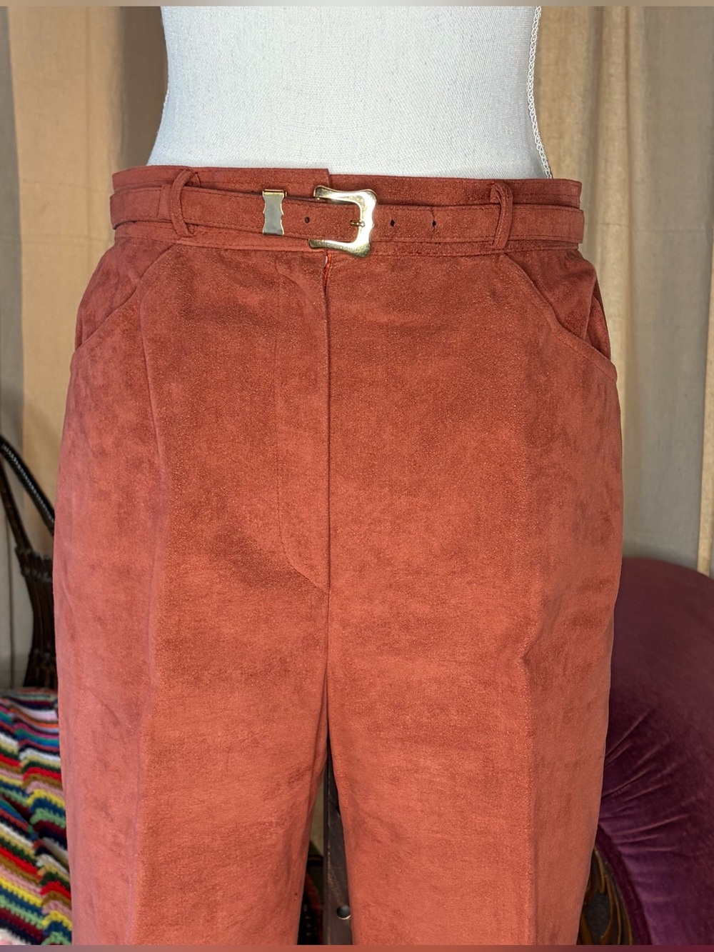 70s Rust Ultrasuede Pants